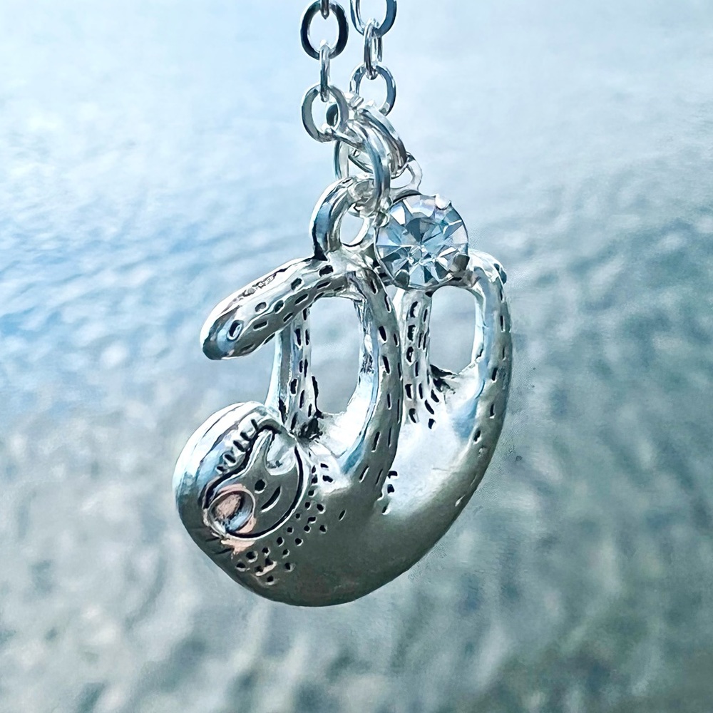 Sloth Rhinestone Necklace - Picture 4 of 5